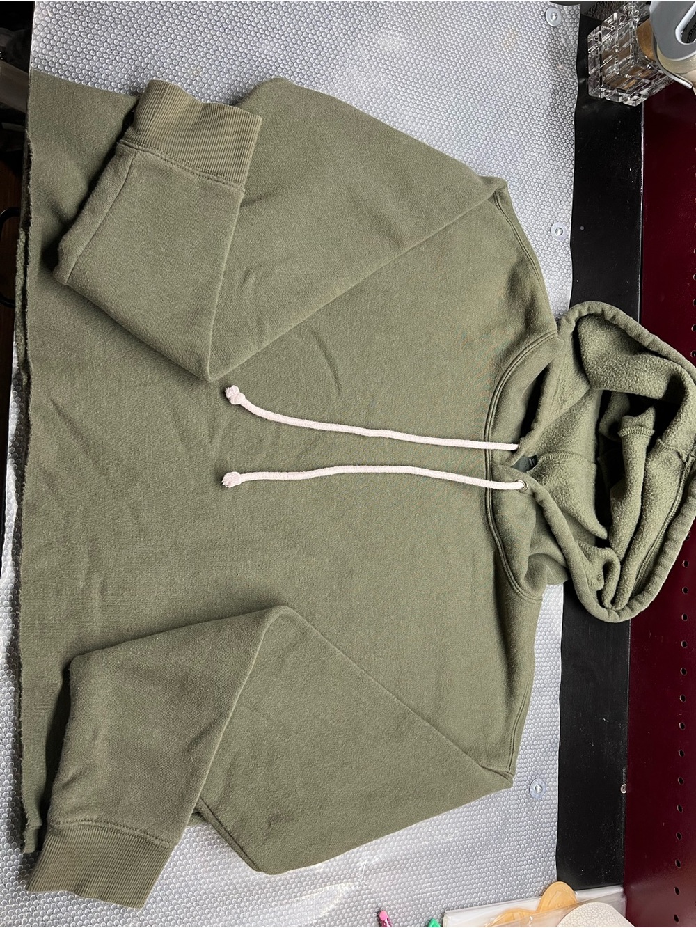 wild fable Olive Green Pullover Hoodie with Drawcords